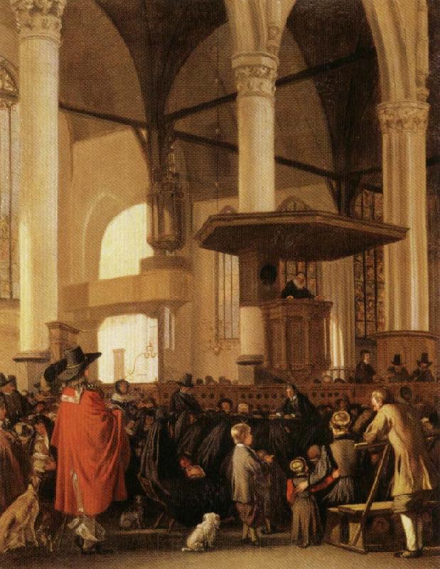 WITTE, Emanuel de Interior of the Oude Kerk in Amsterdam Norge oil painting art